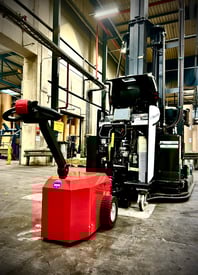 Zware machine verplaatsen